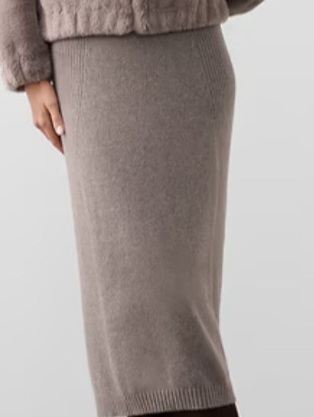 NWT - Banana Republic "Camel" Ribbed A Line Midi Sweater Skirt - Size XL